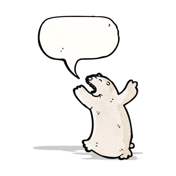 Caricatura rugiente oso polar — Archivo Imágenes Vectoriales