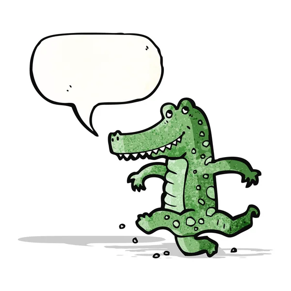 Cartoon vriendelijke krokodil — Stockvector