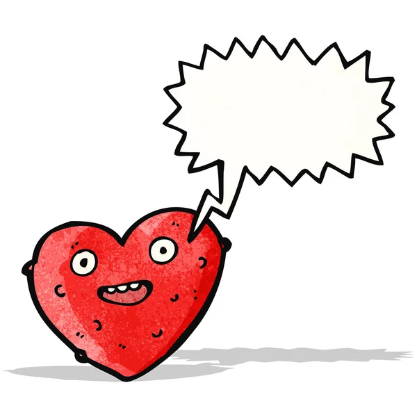 Cartoon grappige liefde hart — Stockvector