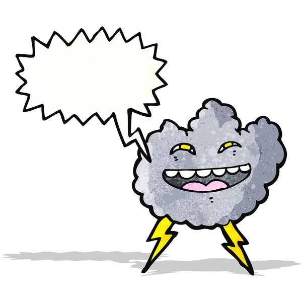 Gewitterwolken-Cartoon-Figur — Stockvektor