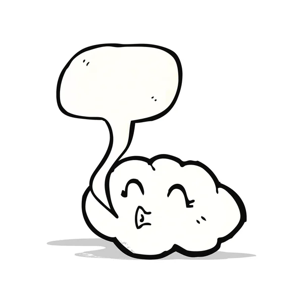 Nube con caricatura de burbuja de habla — Vector de stock