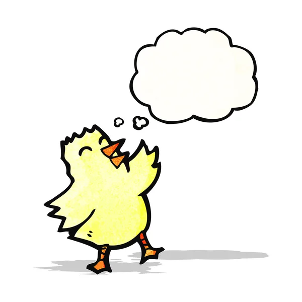 Cartoon bird with thought bubble — Stock Vector