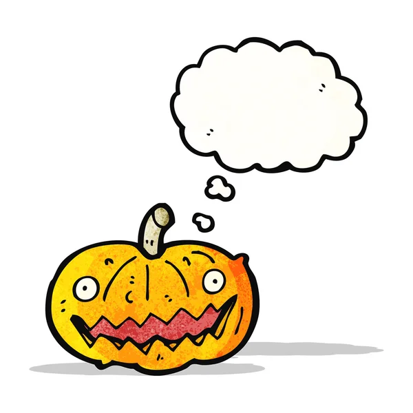 Spooky halloween pumpa cartoon — Stock vektor