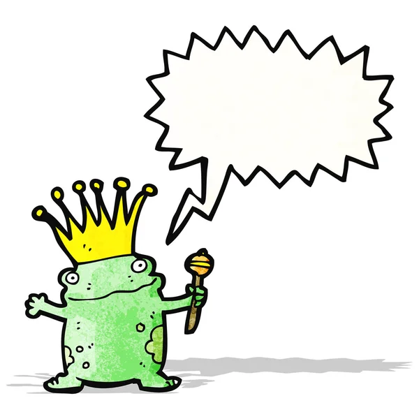 Grenouille prince dessin animé — Image vectorielle