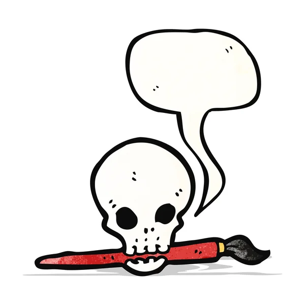 Art skull symbol cartoon — Stock Vector