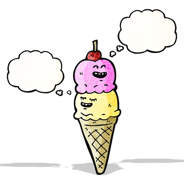 Crème glacée personnage de dessin animé — Image vectorielle