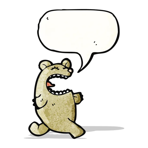 Pazzo orso cartone animato — Vettoriale Stock