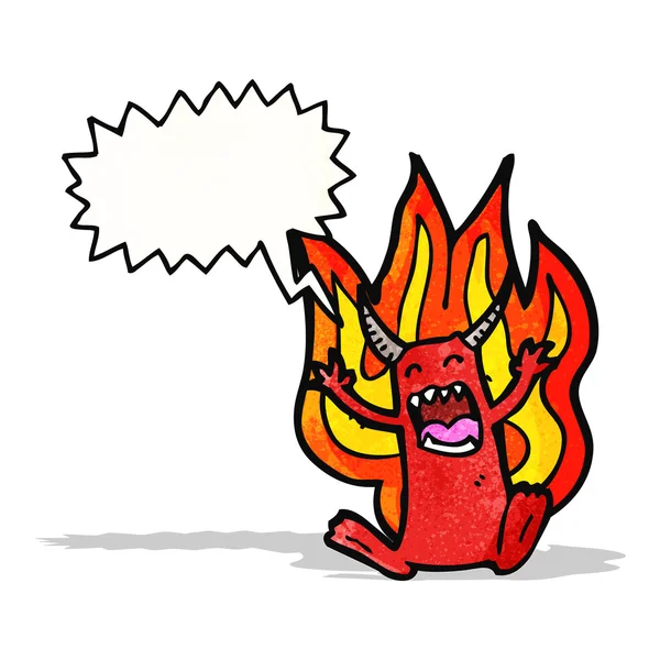 Kleiner Teufel mit Sprechblase — Stockvektor