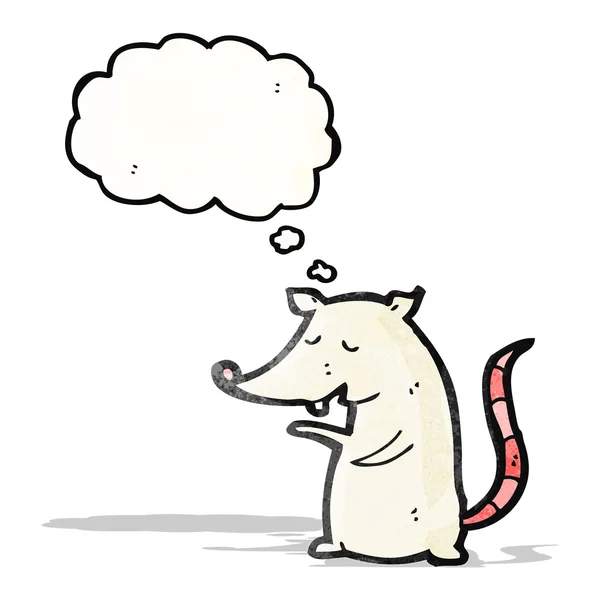 Caricatura de rata blanca — Vector de stock