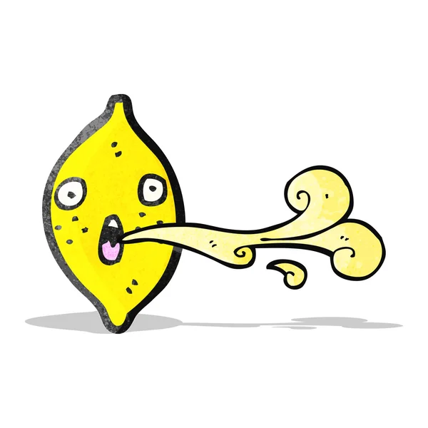 Kreslený squirting citron — Stockový vektor