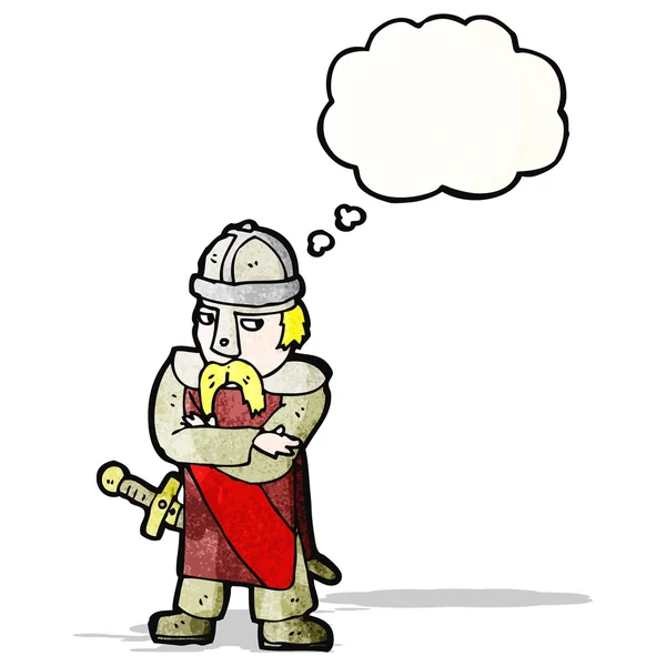Karikatur mittelalterlicher Soldat — Stockvektor