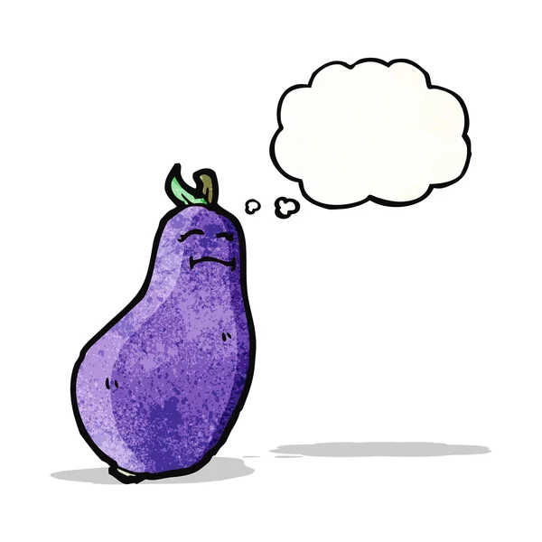 Personnage de dessin animé aubergine — Image vectorielle