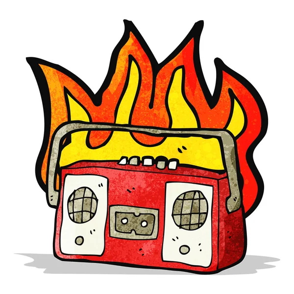 Radio retro de dibujos animados — Vector de stock