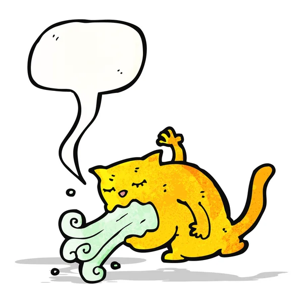 Dibujos animados gato estar enfermo — Archivo Imágenes Vectoriales