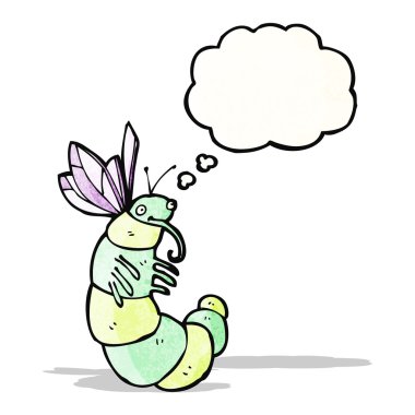 karikatür komik şişman kelebek