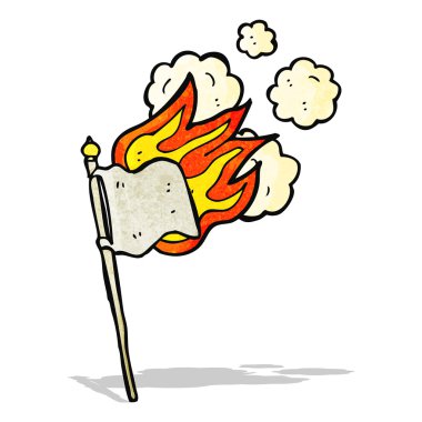 bayrak yakma karikatür