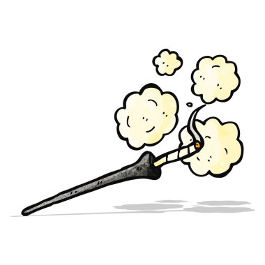 karikatür sigara tutucu