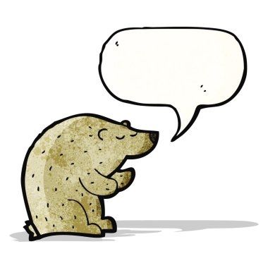 konuşma balonu karikatür ile ayı