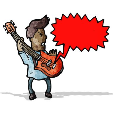 karikatür gitarist