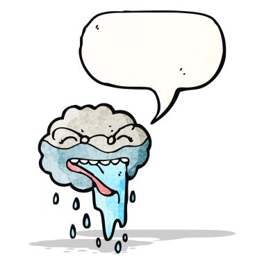 Konuşma baloncuklu çizgi film bulutu