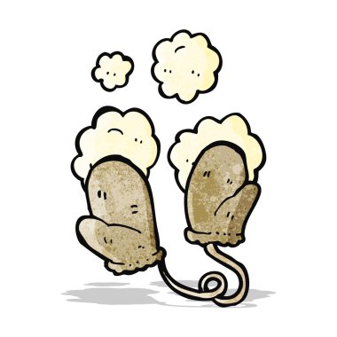 karikatür kış eldiven