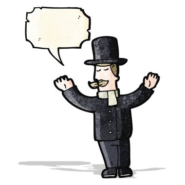 çizgi film üst sınıf adam