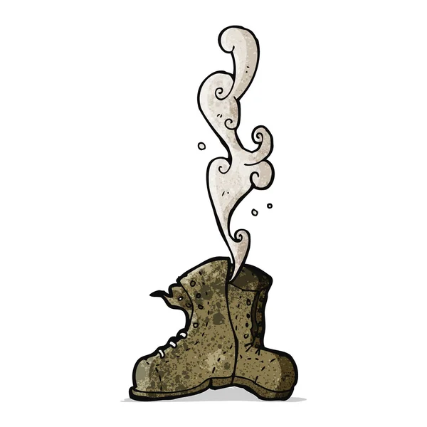 Smelly old boots cartoon — стоковый вектор