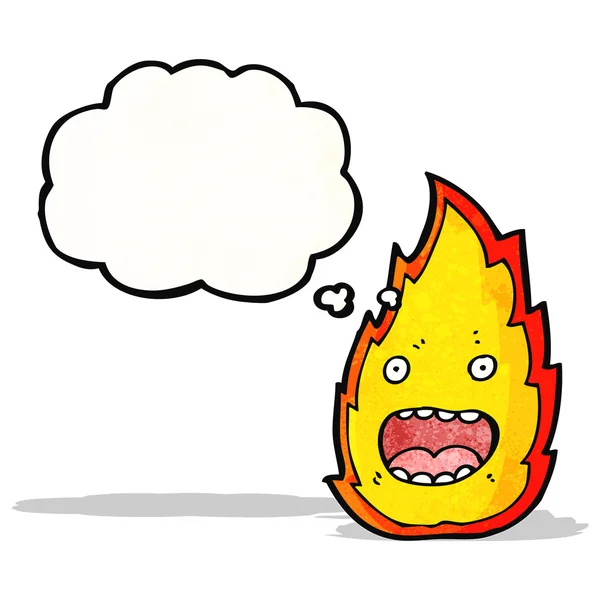 Personagem de desenho animado fogo — Vetor de Stock