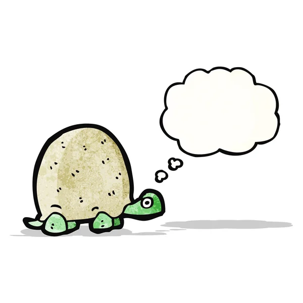 思考バブルを持つ漫画の亀 — ストックベクタ