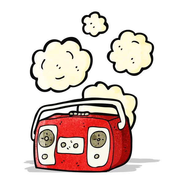 Radio retro de dibujos animados — Vector de stock