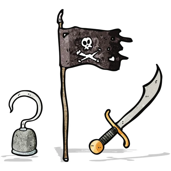 Пірат речей мультфільм — стоковий вектор