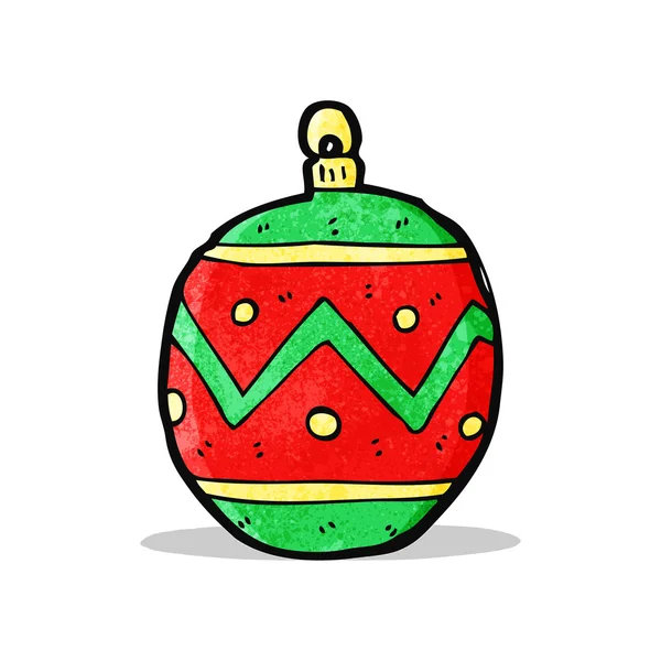 Cartoon christmas bauble — Stock Vector