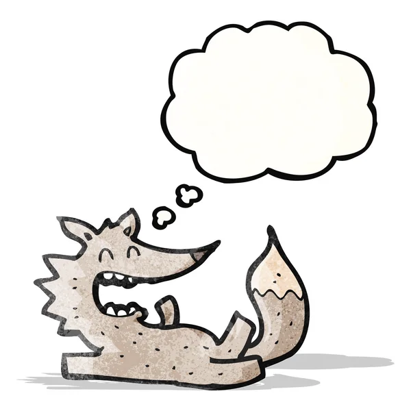 Gelukkig wolf cartoon — Stockvector