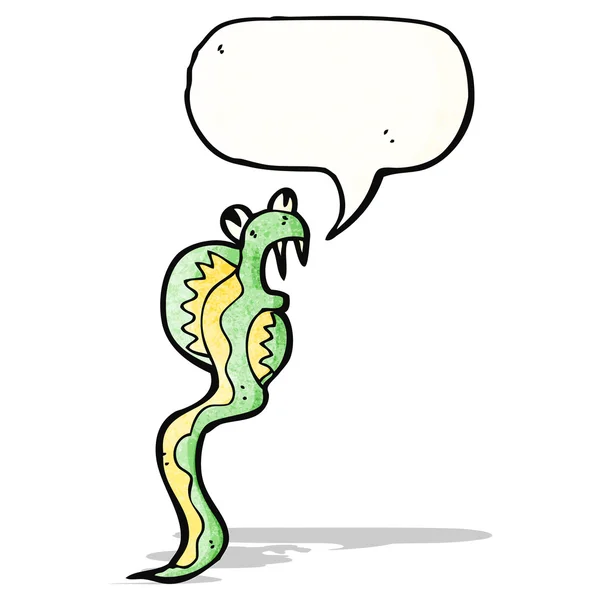 Dibujos animados de serpiente siseante — Vector de stock