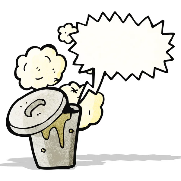 Bande dessinée poubelle grossière — Image vectorielle