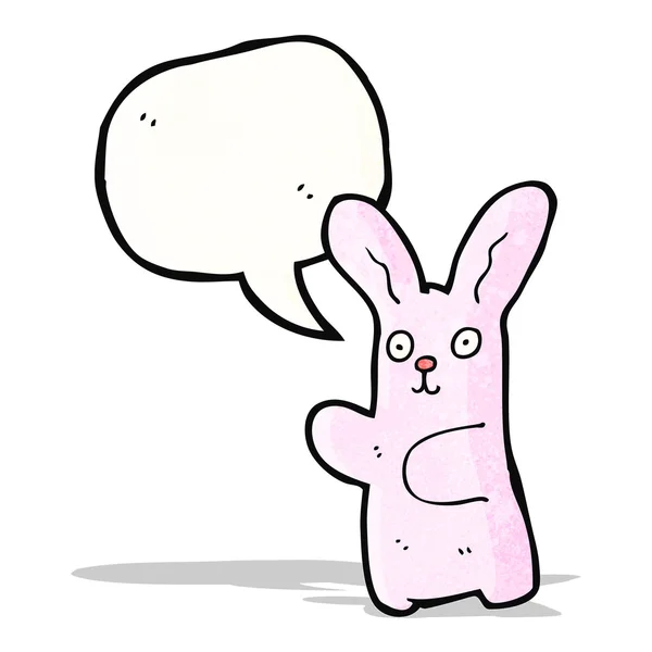 Drôle de dessin animé lapin rose — Image vectorielle