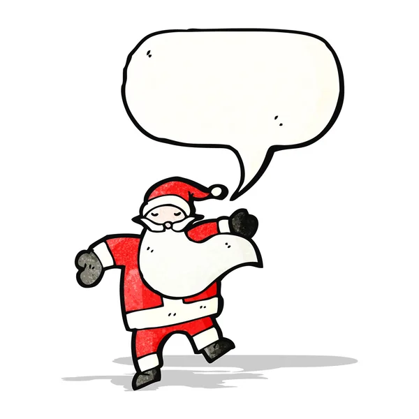 Cartoon santa dancing — Stock Vector