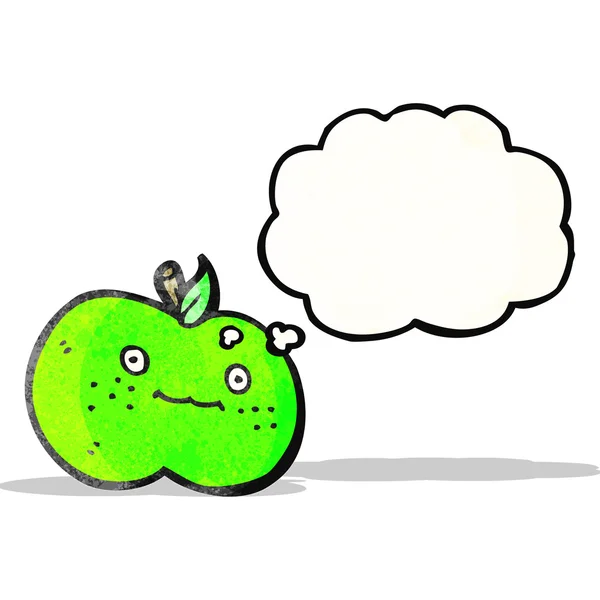 Niedlicher Cartoon-Apfel (Raster-Version)) — Stockvektor
