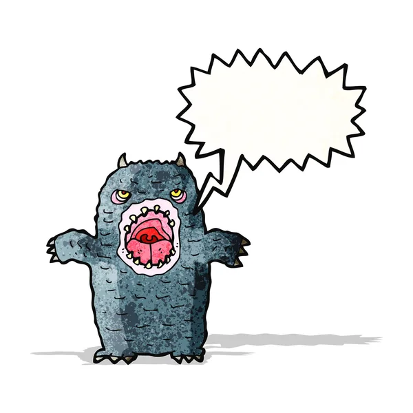 Cartoon roaring monster — Stock Vector