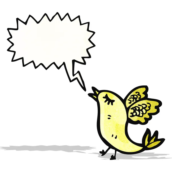 Cartoon singing bird — Stock Vector