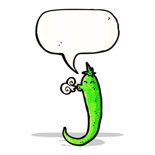 Talking chili pepper cartoon — Stock Vector