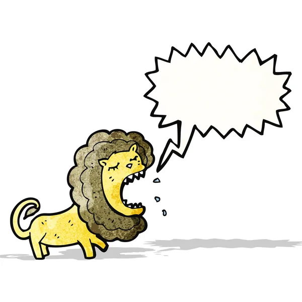 Leão rugindo dos desenhos animados — Vetor de Stock