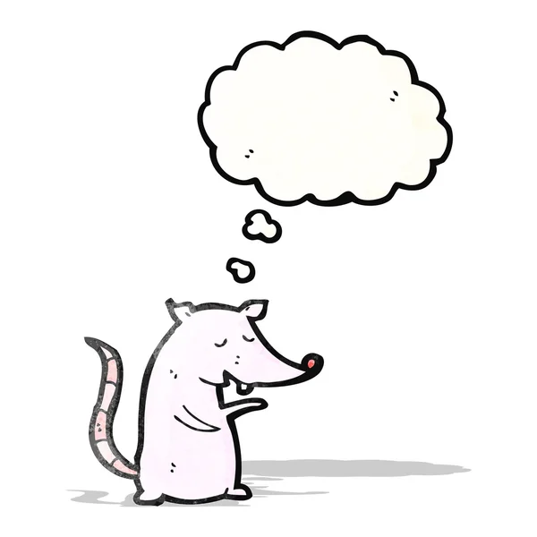 白いマウスの漫画 — ストックベクタ