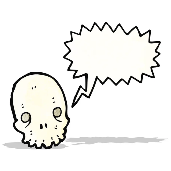 Spooky skull cartoon — Stock vektor