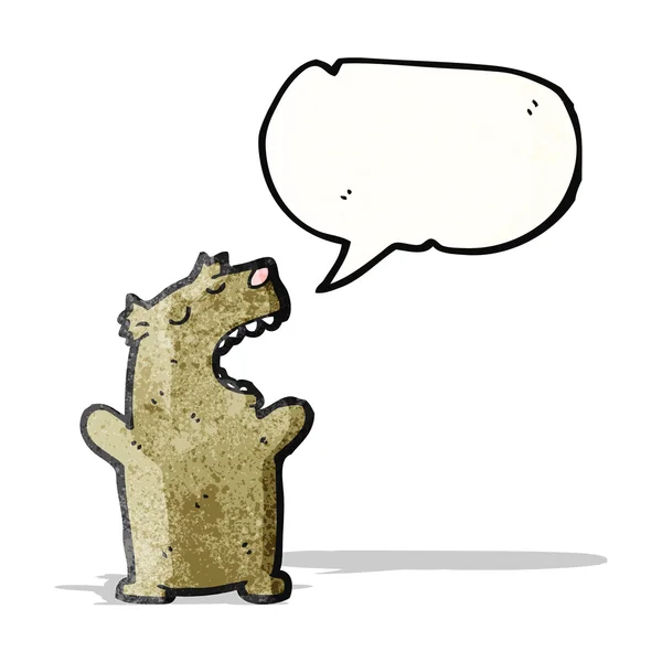 Urso falante dos desenhos animados —  Vetores de Stock