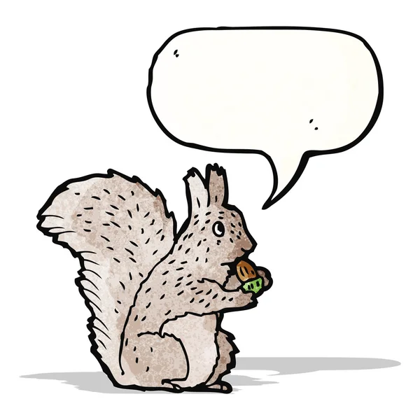 Rajzfilm mókus beszéd buborék — Stock Vector