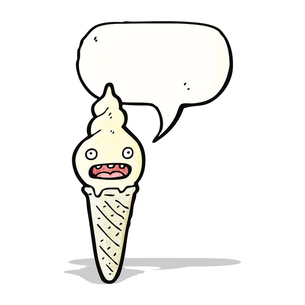 Personaje de helado de dibujos animados — Vector de stock