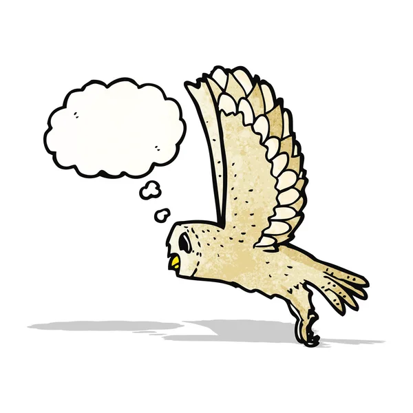 Vliegende Cartoon Uil — Stockvector
