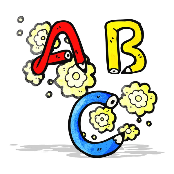 Cartoon ABC letras — Vetor de Stock