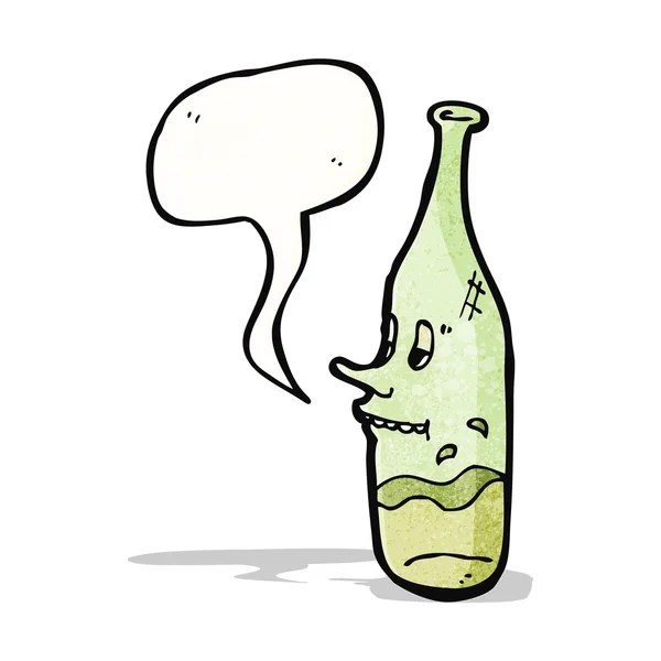 Feliz botella de vino personaje de dibujos animados — Archivo Imágenes Vectoriales